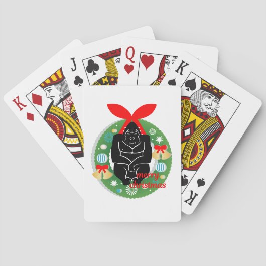 vrome kerstgorilla pokerkaarten (Achterkant)
