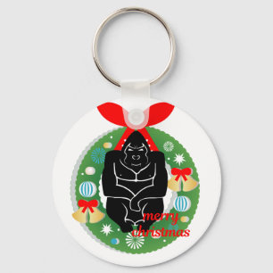 vrome kerstgorilla sleutelhanger