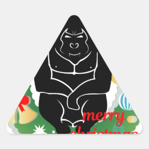 vrome kerstgorilla sticker