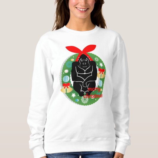 vrome kerstgorilla trui (Voorkant)