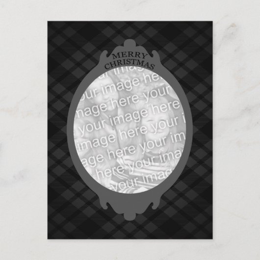 vrome kerstmis ( lijst van plaid ) feestdagenkaart (Voorkant)
