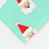 vrome kerstmis midden eeuw moderne santa claus fleece deken (Hoek)