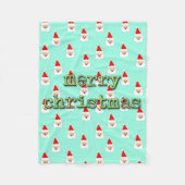 vrome kerstmis midden eeuw moderne santa claus fleece deken (Voorkant)