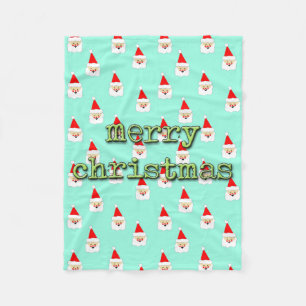 vrome kerstmis midden eeuw moderne santa claus fleece deken