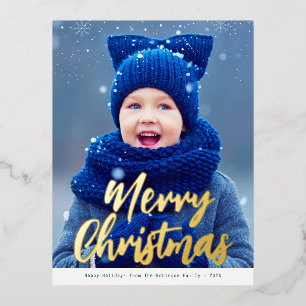 vrome kerstmis moderne kerstkaart folie feestdagen briefkaart