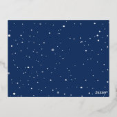 vrome kerstmis moderne kerstkaart folie feestdagen briefkaart (Achterkant)