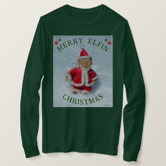 VROOLIKHEID ELFJE KERSTMIS - Draagbare Kunst T-shirt (Design voorkant)