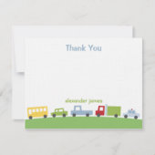 Vroom auto's Dank je wel Bedankkaart (Voorkant)