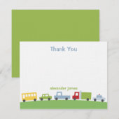 Vroom auto's Dank je wel Bedankkaart (Voorkant / Achterkant)