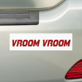 Vroom bumper sticker (Op auto)