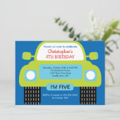 Vroom Car Birthday Party for boys Kaart (Staand voorkant)