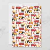 Vroom Honk Beep! Verjaardag van vrachtwagens Kaart (Achterkant)