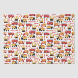 Vroom Honk Beep! Vrachtwagens Tissuepapier