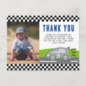 Vroom Racing Car Road Boy Foto Birthday Dank u Briefkaart (Voorkant)