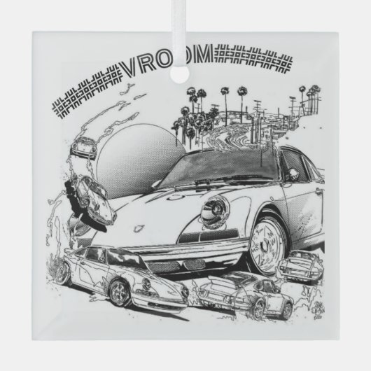 VROOM Sport Auto Ornament voor Kerstmis (Voorkant)