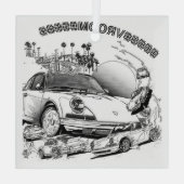 VROOM Sport Auto Ornament voor Kerstmis (Achterkant)