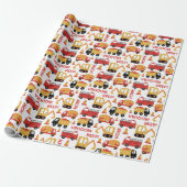 Vroom Toeter Piep! Vrachtwagens Cadeaupapier (Uitgerold)