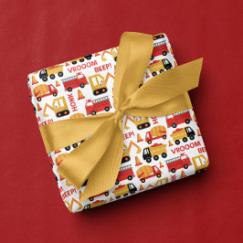 Vroom Toeter Piep! Vrachtwagens Cadeaupapier