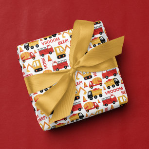 Vroom Toeter Piep! Vrachtwagens Cadeaupapier