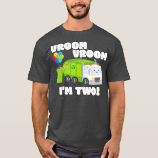 Vroom Vroom 2 2 2 jaar oud jongetje vuilnis T-shirt