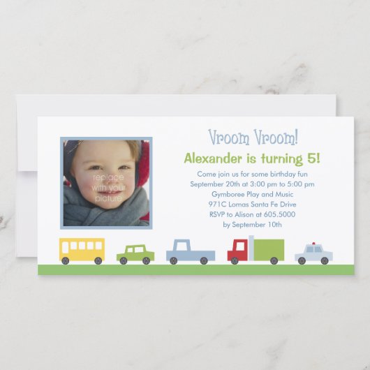 Vroom Vroom Cars Foto van Birthday Party (Voorkant)