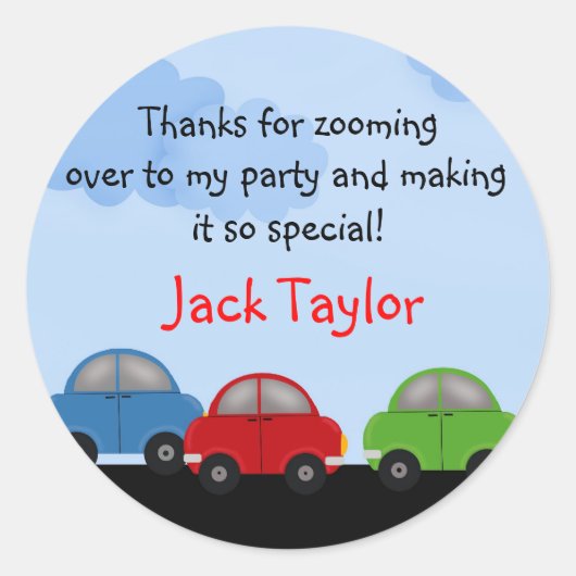 Vroom Vroom Race Auto stickers (Voorkant)