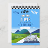 Vroom Vroom Racing Car Road Boy Birthday Kaart (Voorkant)