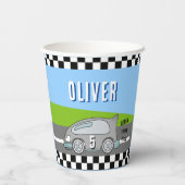 Vroom Vroom Racing Car Road Boy Birthday Party Papieren Bekers (Achterkant)