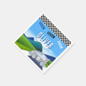 Vroom Vroom Racing Car Road Boy Birthday Servet (Hoek)