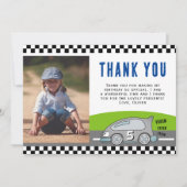 Vroom Vroom Racing Road Boy Foto Birthday Bedankkaart (Voorkant)