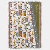 Vroom. Vroom. Tjonge auto en vervoerspatroon Deken (Voorkant Verticaal)