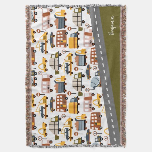 Vroom. Vroom. Tjonge auto en vervoerspatroon Deken (Voorkant Verticaal)