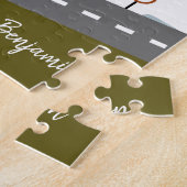 Vroom. Vroom. Tjonge auto en vervoerspatroon Legpuzzel (Zijkant)