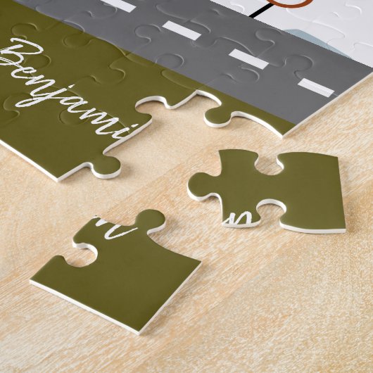 Vroom. Vroom. Tjonge auto en vervoerspatroon Legpuzzel (Zijkant)