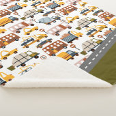 Vroom. Vroom. Tjonge auto en vervoerspatroon Sherpa Deken (3/4)