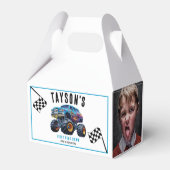 Vroom Zoom Monster Truck Boom | 1e verjaardag Bedankdoosjes (Achterkant)