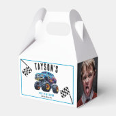 Vroom Zoom Monster Truck Boom | 1e verjaardag Bedankdoosjes (Voorkant Zijde)