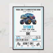 Vroom Zoom Monster Truck Boom | 1e verjaardag Kaart (Voorkant)