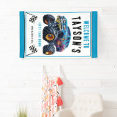 Vroom Zoom Monster Truck Boom | 1e verjaardag Spandoek (Insitu)