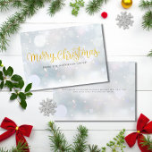 Vrory kerst Elegant Gold Script Business Feestdagenkaart