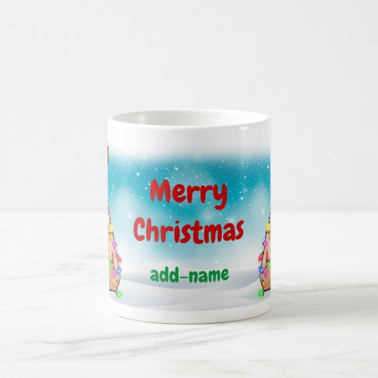 Vrory kerst Germen Shepherd Santa Hat Cute Koffiemok (Center)