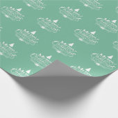 Vrory kerst Mint Green Kerstmis Cadeaupapier (Hoek)