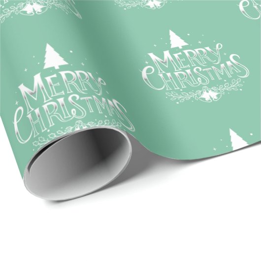 Vrory kerst Mint Green Kerstmis Cadeaupapier (Rol Hoek)