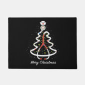 vrory kerst stethoscoop pijnboomverpleegster deurmat (Voorkant)