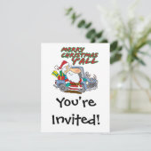 vrory kerst yall redneck santa kaart (Staand voorkant)