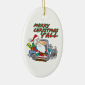 vrory kerst yall redneck santa keramisch ornament (Rechts)