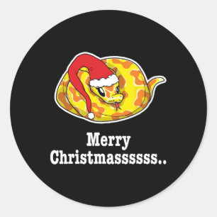 Vrory kerstbal T-shirt Snake Lover Python Ronde Sticker