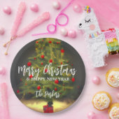 Vrory kerstboom Happy Nieuwjaarsnaam Papieren Bordje (Feest)