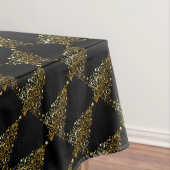 Vrory kerstboom Star Black Gold Shiny Chic Tafelkleed (Voorbeeld)