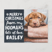 Vrory kerstfeest Funny Modern Pet Aangepaste foto Feestdagenkaart (Voorkant)